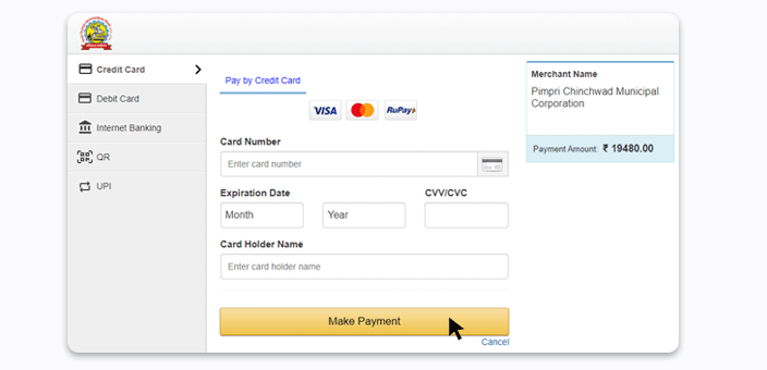 PCMC property Tax Online