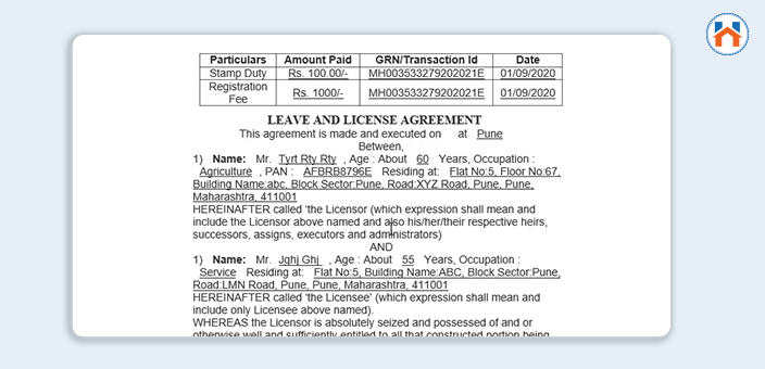 leave and license agreement