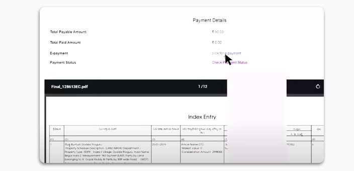 Kaveri Online Services - How To Apply For The Encumbrance Certificate Online