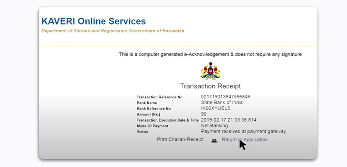 Kaveri Online Services - How To Apply For The Encumbrance Certificate Online