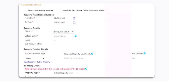 Kaveri Online Services - How To Apply For The Encumbrance Certificate Online