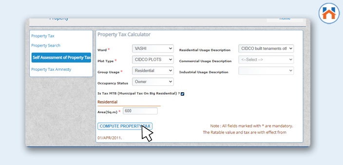 NMMC Property Tax Online Payment 2024