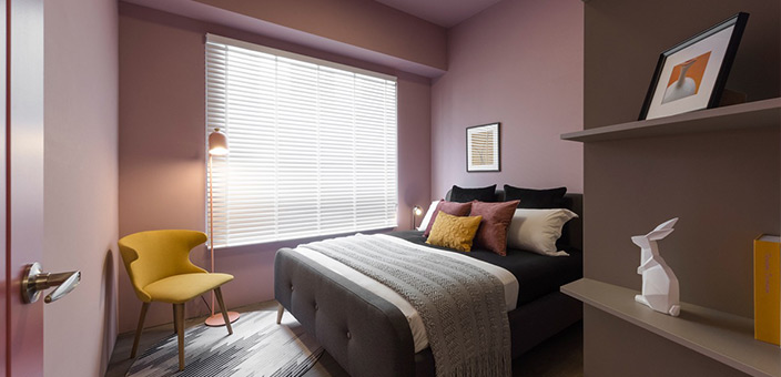 Pink Two Colour Combinations for Bedroom Walls brown