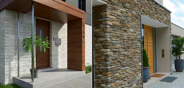 Modern Front Wall Tiles Design Narrow-Stone-Tiles