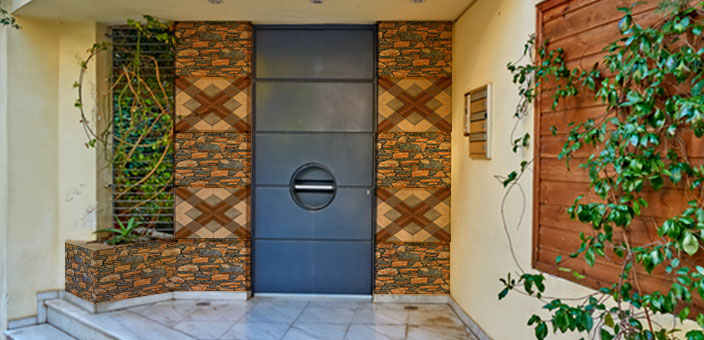 Modern Front Wall Tiles Design Two-Tiles-Style