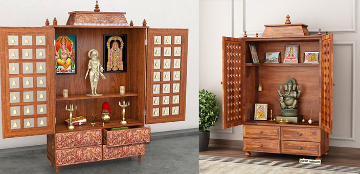 Pooja Room Design wooden