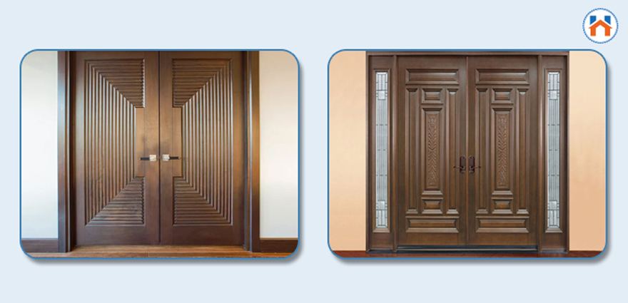 Abstract double door design