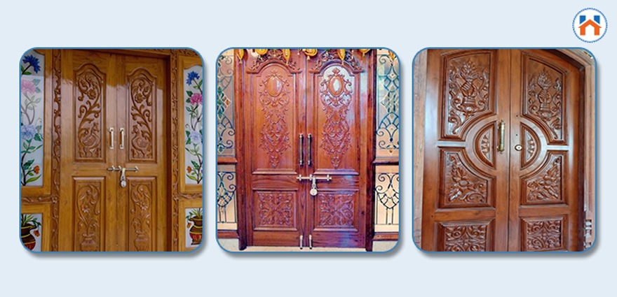 Floral-Double-door-design