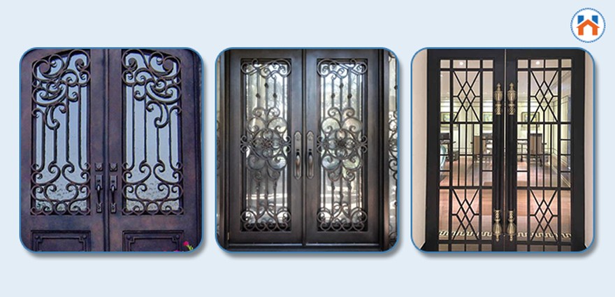  Iron-grill-double-door-design