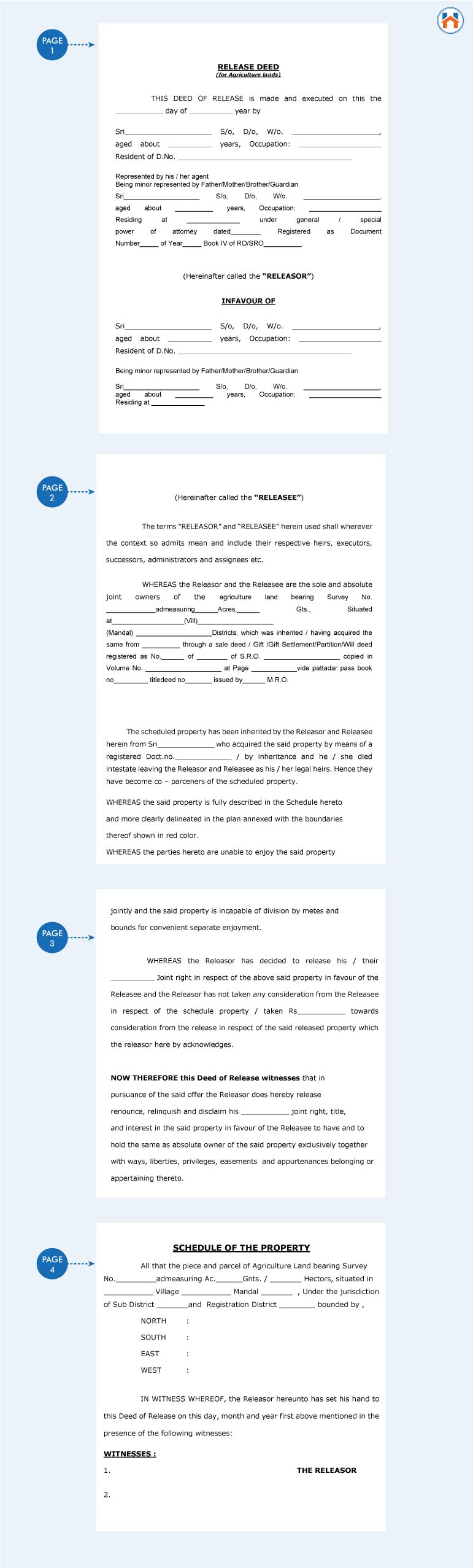 Release Deed Format For The Land Property 2024