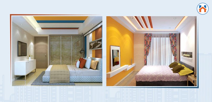 Top 20 Simple Small Bedroom Ceiling Design - contour lines