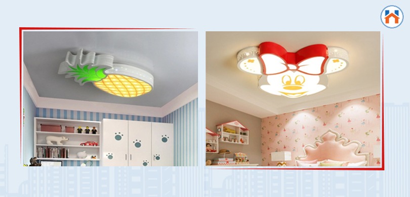 simple small bedroom ceiling design fruits or cartoon design