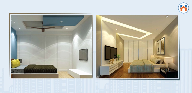 Top 20 Simple Small Bedroom Ceiling Design - pop out design