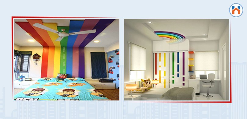 Top 20 Simple Small Bedroom Ceiling Design - rainbow design