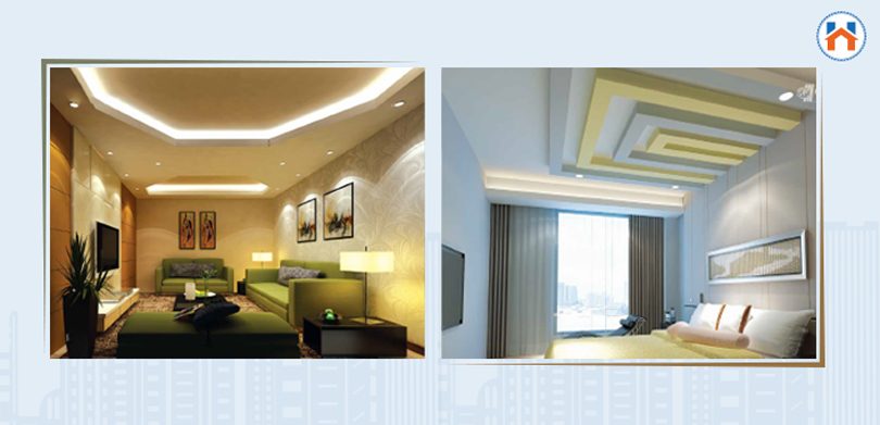 Top 20 Simple Small Bedroom Ceiling Design - symmetric bars design