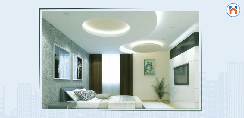 simple small bedroom ceiling design yin yang design
