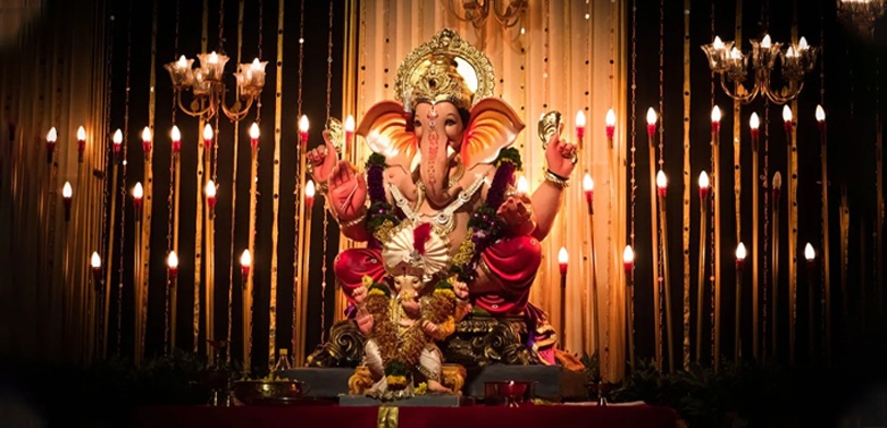 lights ganpati decoration