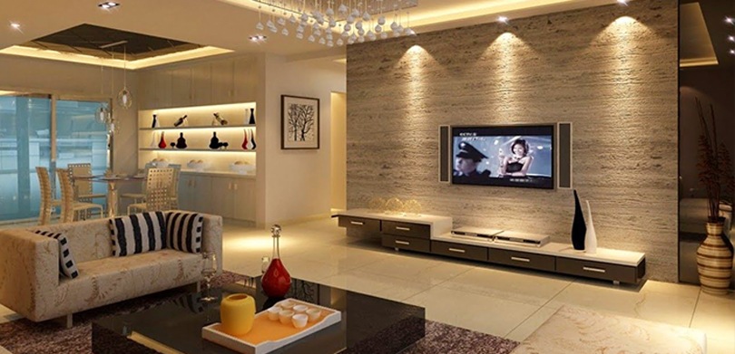living room 1 BHK Flat Design