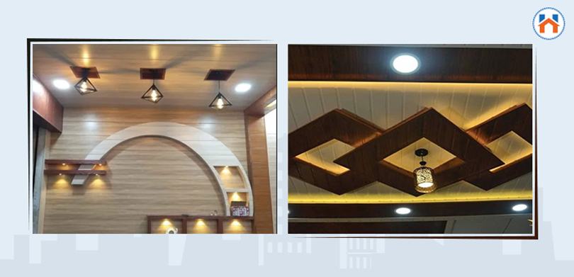  pvc false ceiling design hanging lights