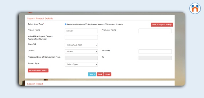 How To Check MahaRERA Project Details & Number s8