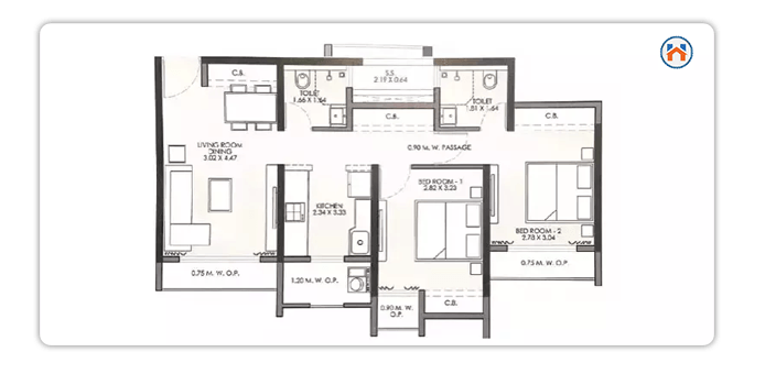 Floor Plan of JP North Garden City