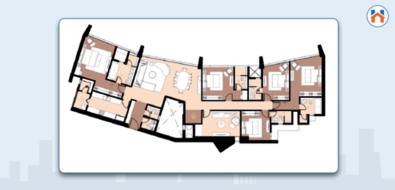 Lodha The Park Sample Flat Floor Plan 5 bhk