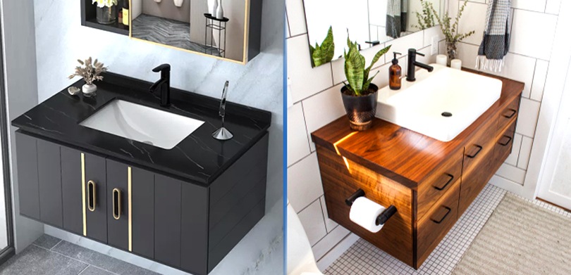 Contemporary Wash Basin Cabinet Design