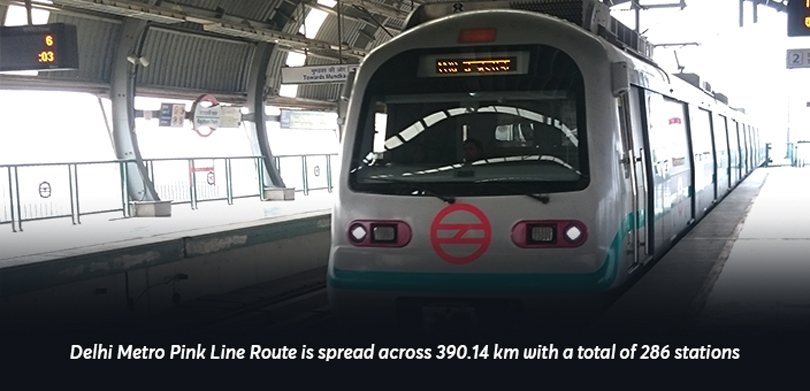 Delhi Metro Pink Line Route