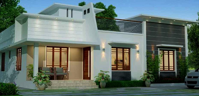 House Elevation Low-Cost Single-Floor House Design