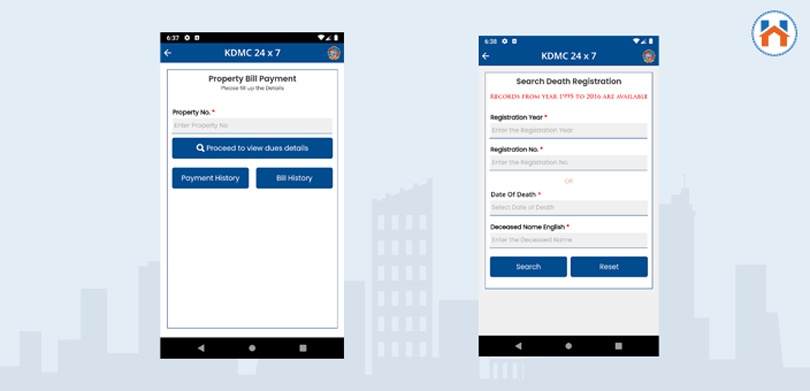 KDMC Property Tax Payment Online via Mobile App