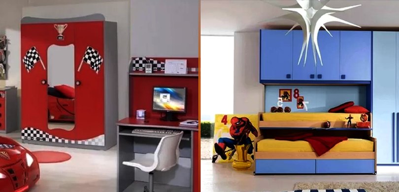 Kid's small bedroom cupboard design