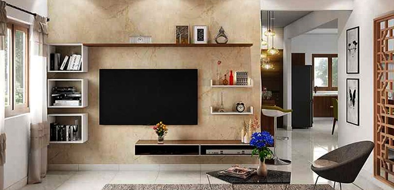 Living Room Simple Showcase Design