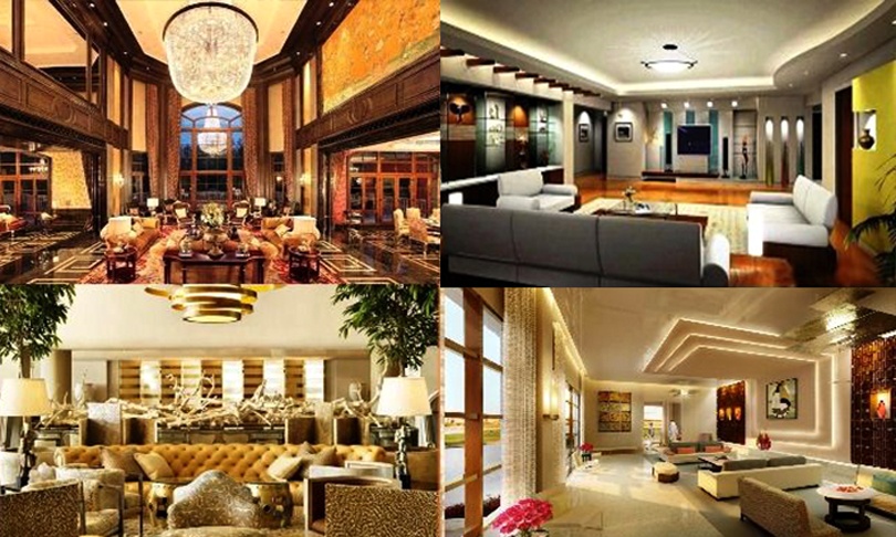 Mukesh Ambani House Antilia lounge area