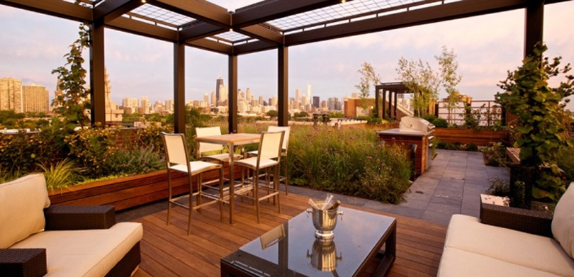 Outside Furniture Design For simple low-cost rooftop decoration