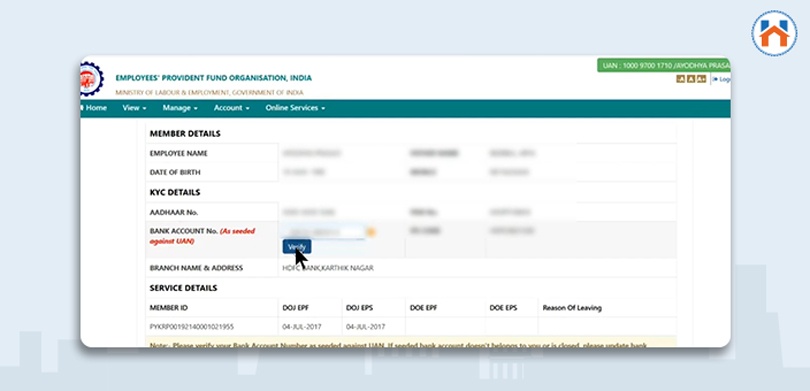 Step Wise Online Process For PF Withdrawal For Home Purchase step 6