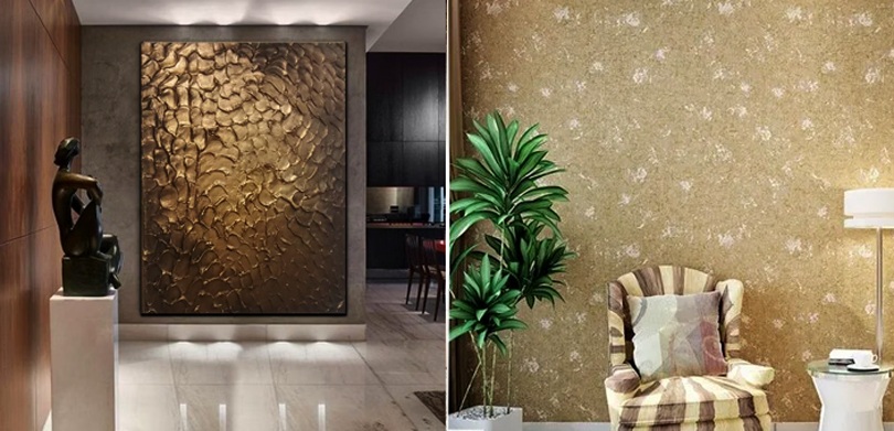 Shades of Gold Modern Texture Paint Designs