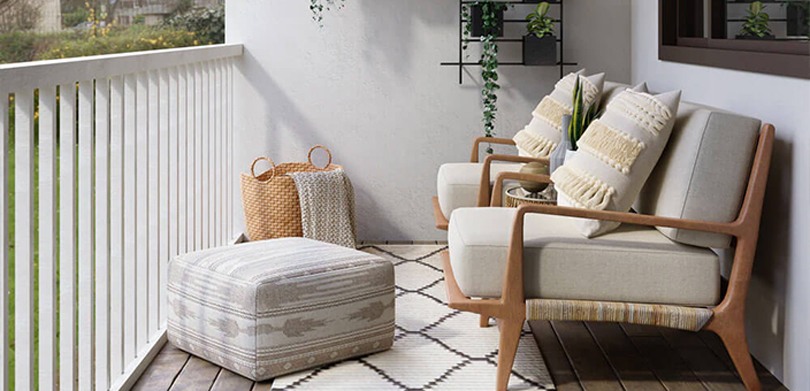 Balcony design outside - Simple Seat Outside Balcony