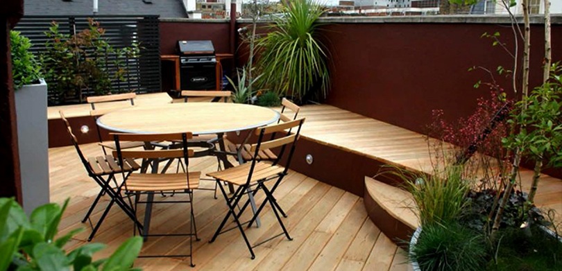 Small Space simple low-cost rooftop decoration