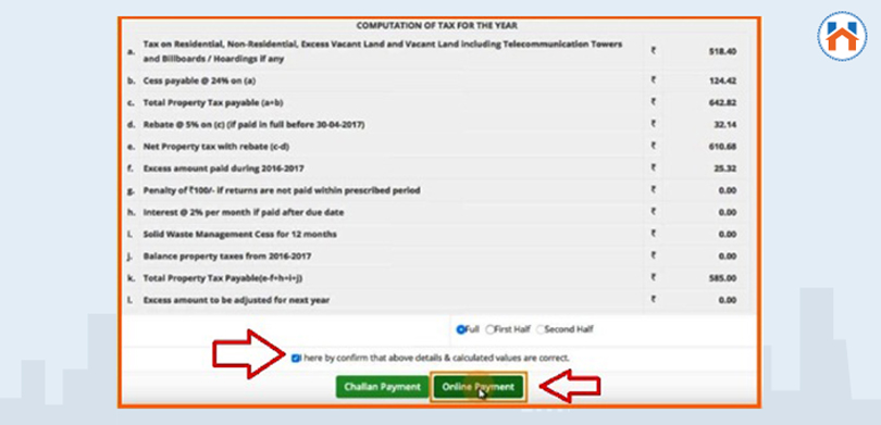 Step 3: Check the displayed details and click Proceed. Form IV will display in the next window.
